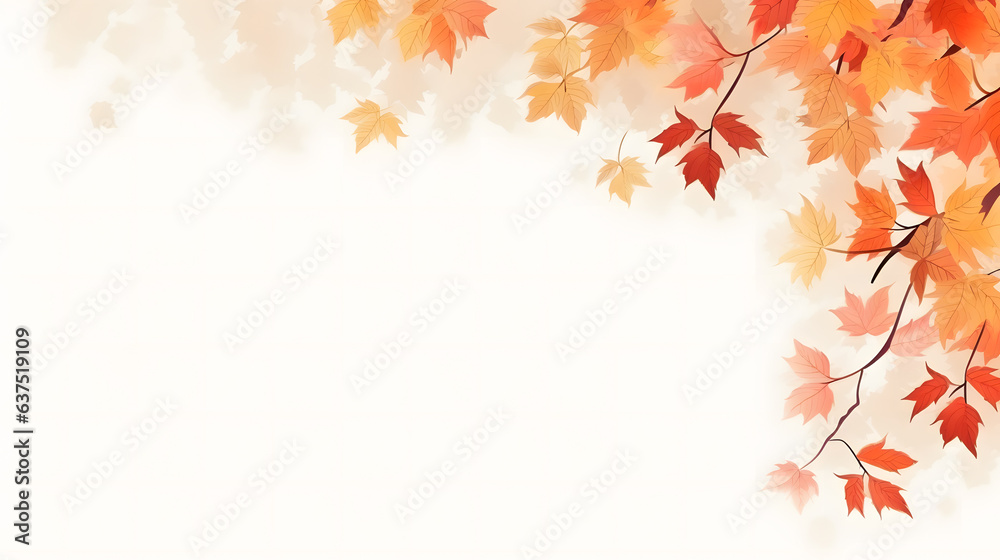 Un dessin avec des feuilles dans un style d'automne. Un dessin avec des feuilles dans un style d'automne.
