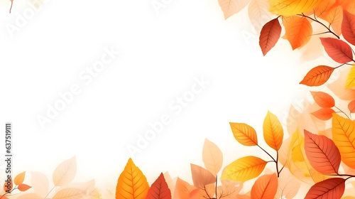 Une illustration de feuilles en automne. De la place pour   crire. 
