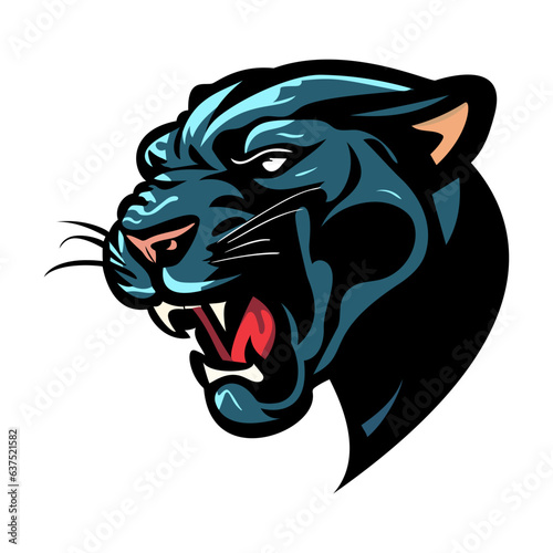 panther logo tattoo style, panther tattoo vector illustration
