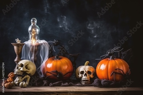 halloween pumpkins with bones