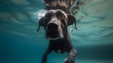 Hund Unterwasser Fotografiert, AI generiert