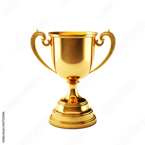 Champion award gold cup isolated