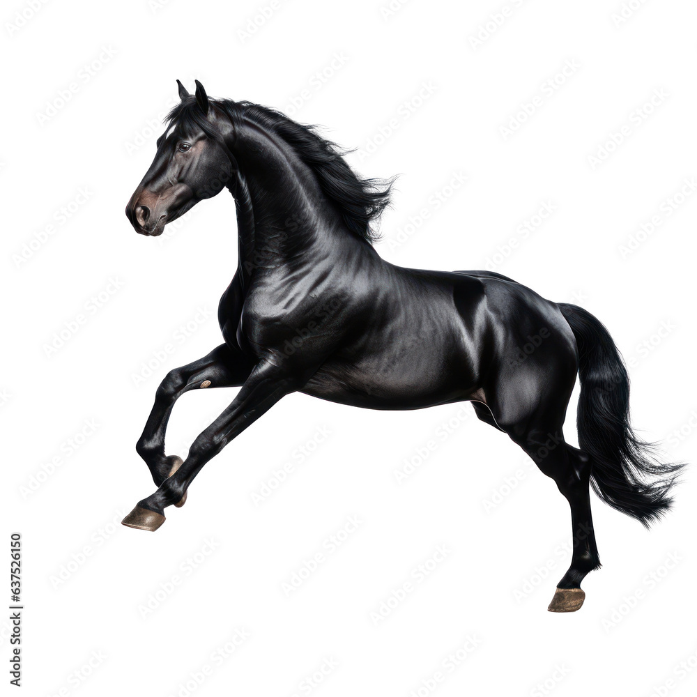 Black horse run gallop isolated Black horse run gallop isolated