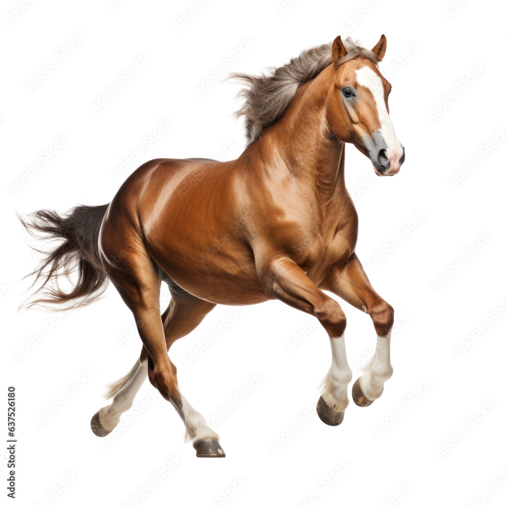 Brown horse run gallop isolated Brown horse run gallop isolated