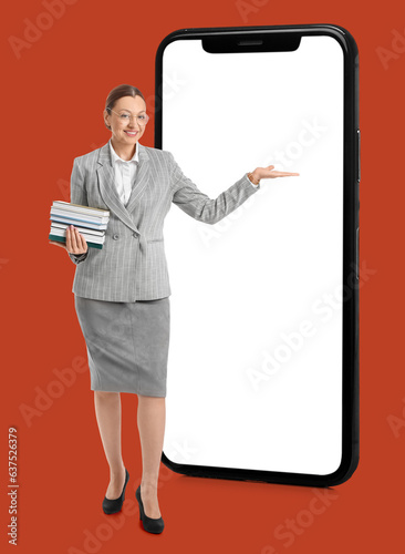 Portrait of female teacher ...