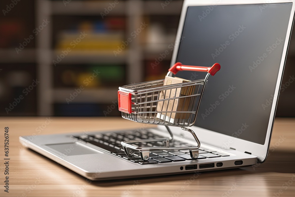 Online shopping concept Generative AI