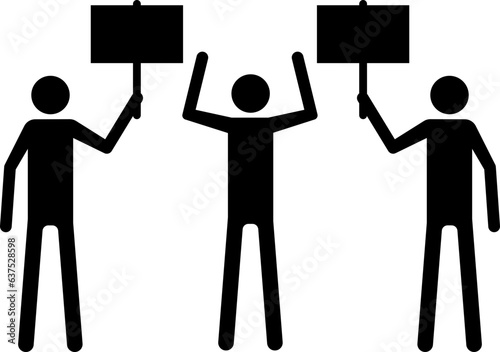 Strike, Demonstration, Protest Symbol Icon