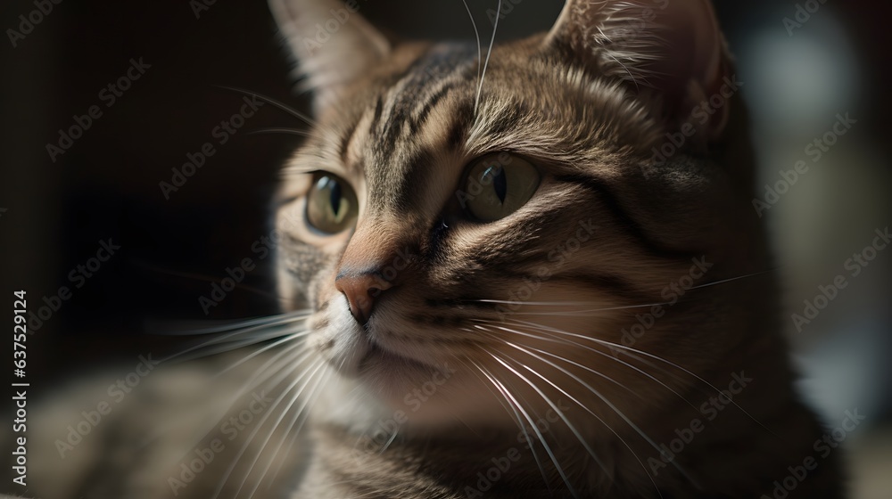 Portrait einer Katze, Close Up, AI generiert Portrait einer Katze, Close Up, AI generiert