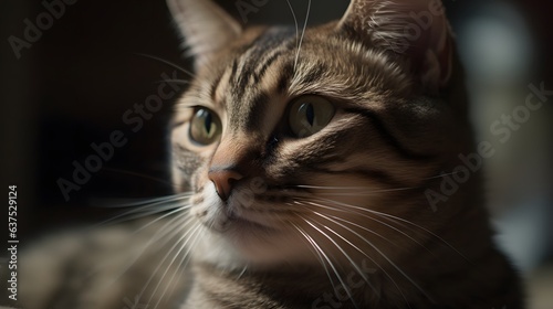 Portrait einer Katze, Close Up, AI generiert