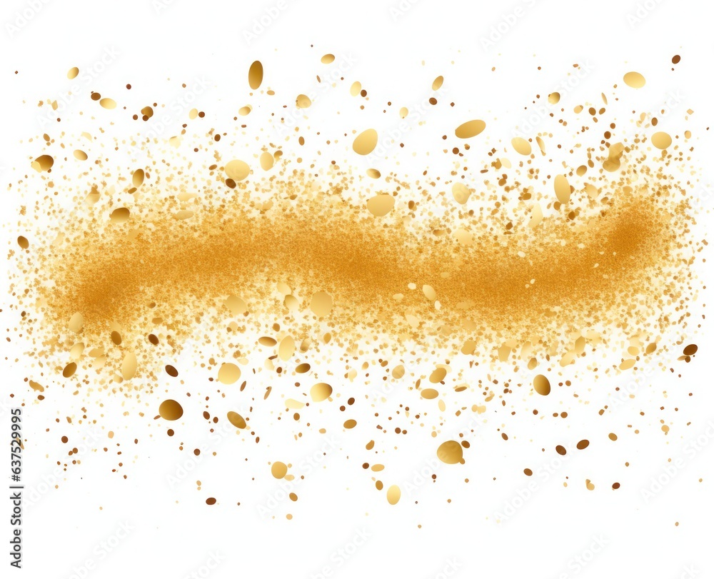 Gold glitter, confetti and powder. Gold glitter, confetti and powder.