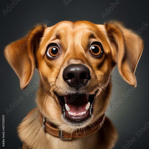 Surprised dog with Huge Eyes
