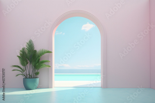 window with a view of the sea