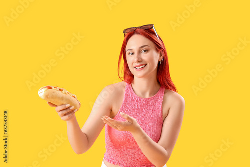 Beautiful young woman with ...