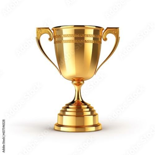 Champion award gold cup isolated