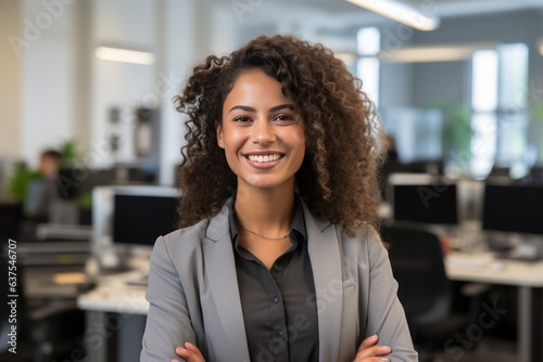 A smiling african american human resources representative in an office