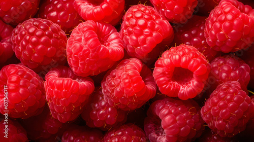 raspberries close up