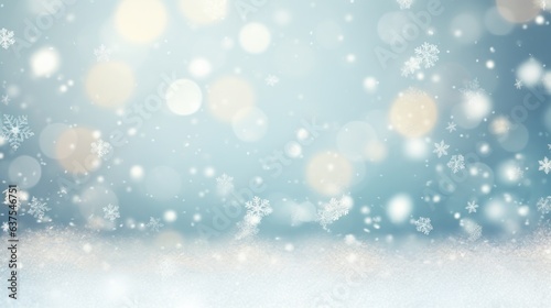 Winter natural background with snowflakes