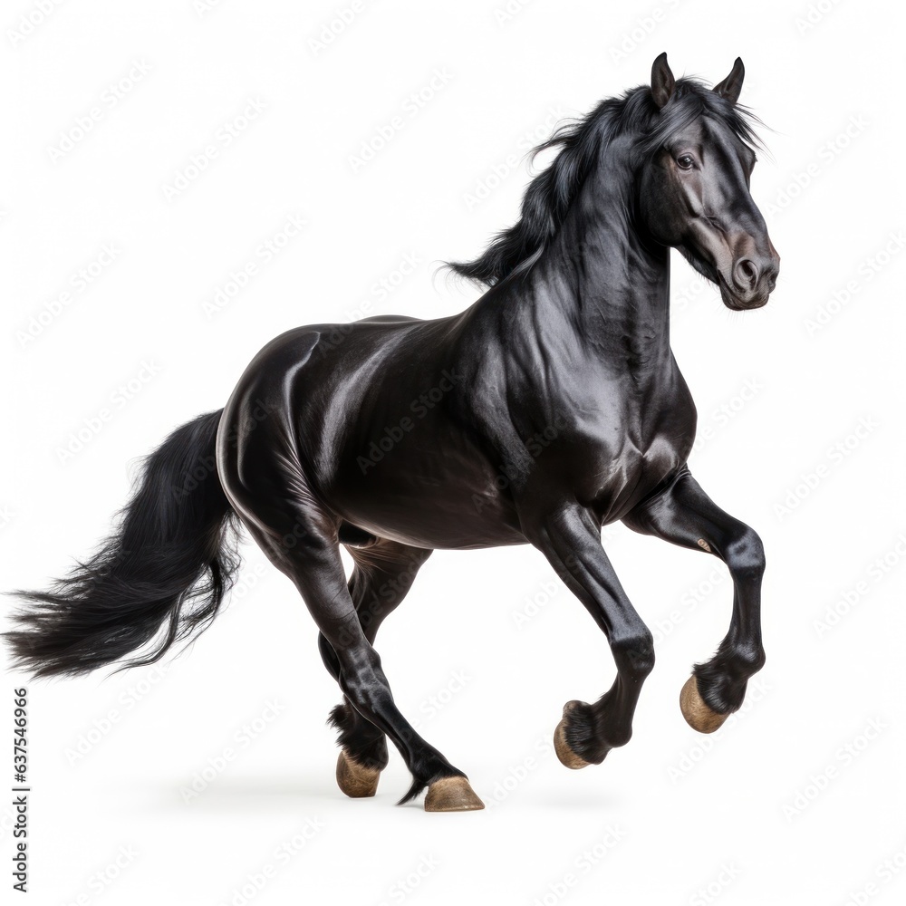 Black horse run gallop isolated Black horse run gallop isolated