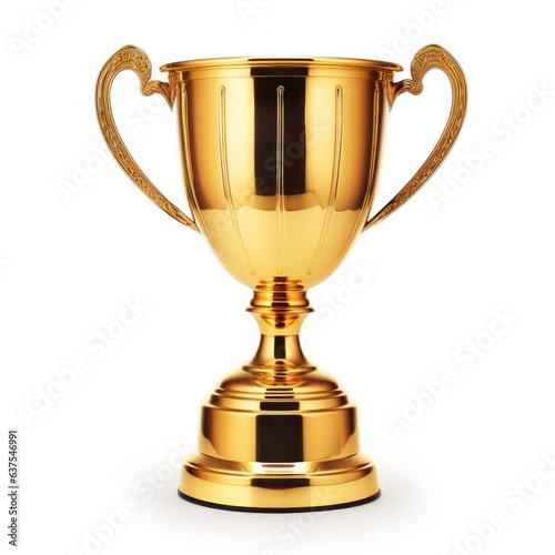 Champion award gold cup isolated