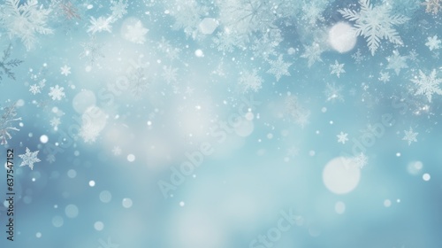 Winter natural background with snowflakes