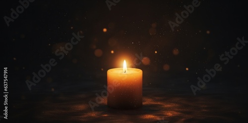 Candles in dark background.