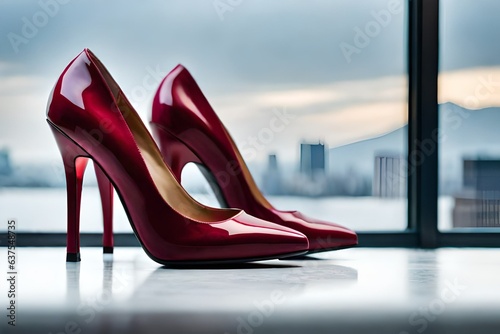 red high heel shoes