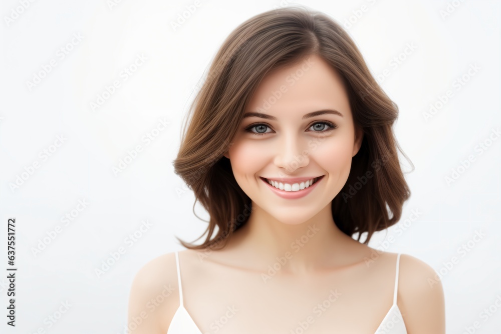 portrait of a beauty woman on white background portrait of a beauty woman on white background