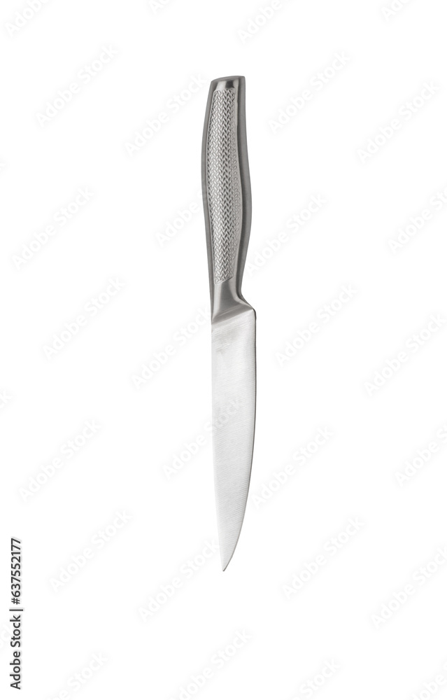 Obraz premium stainless steel kitchen knife on white background