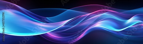 abstract futuristic background with pink and blue glowing neon