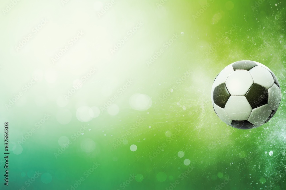 Obraz premium Soccer ball on bright colorful background