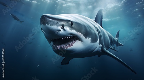 White shark in the sea © Amplution