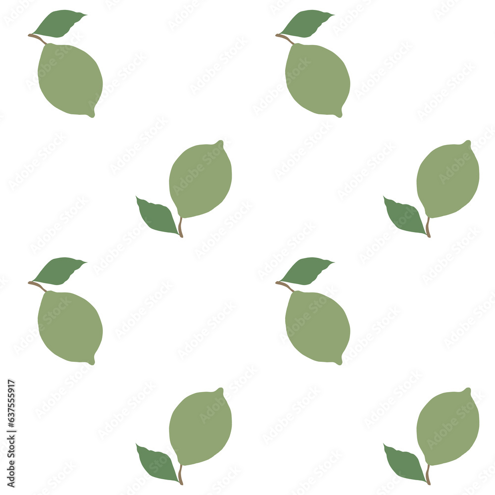 Vector seamless pattern with limes Vector seamless pattern with limes