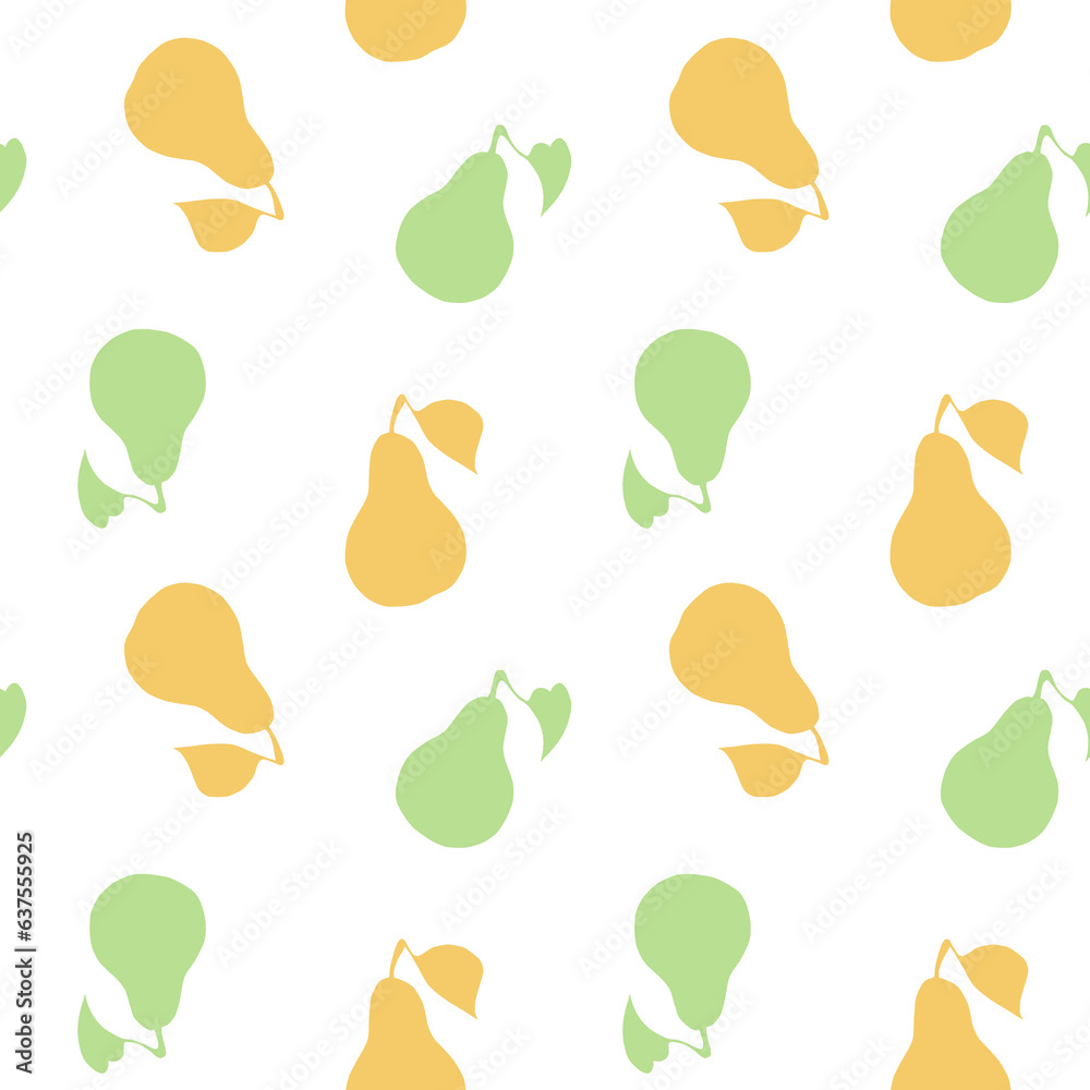 Vector seamless pattern with pears Vector seamless pattern with pears