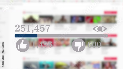 Wallpaper Mural Social Media App Showing Views and Likes Icons and Followers Torontodigital.ca