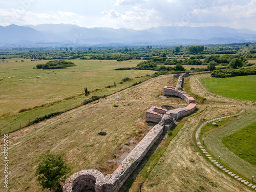 Aerial view of ancient city Nicopolis ad Nestum, Bulgaria photo
