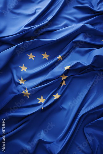 European flag waving in the wind