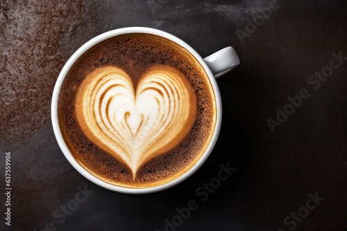 A latte coffee with hearts on it