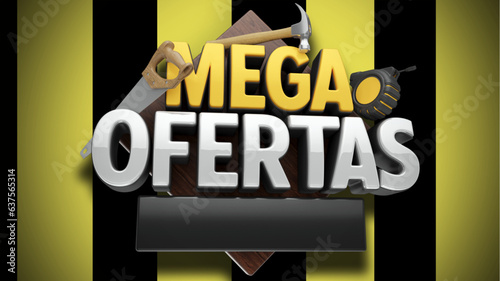 selo 3d ''mega ofertas''
