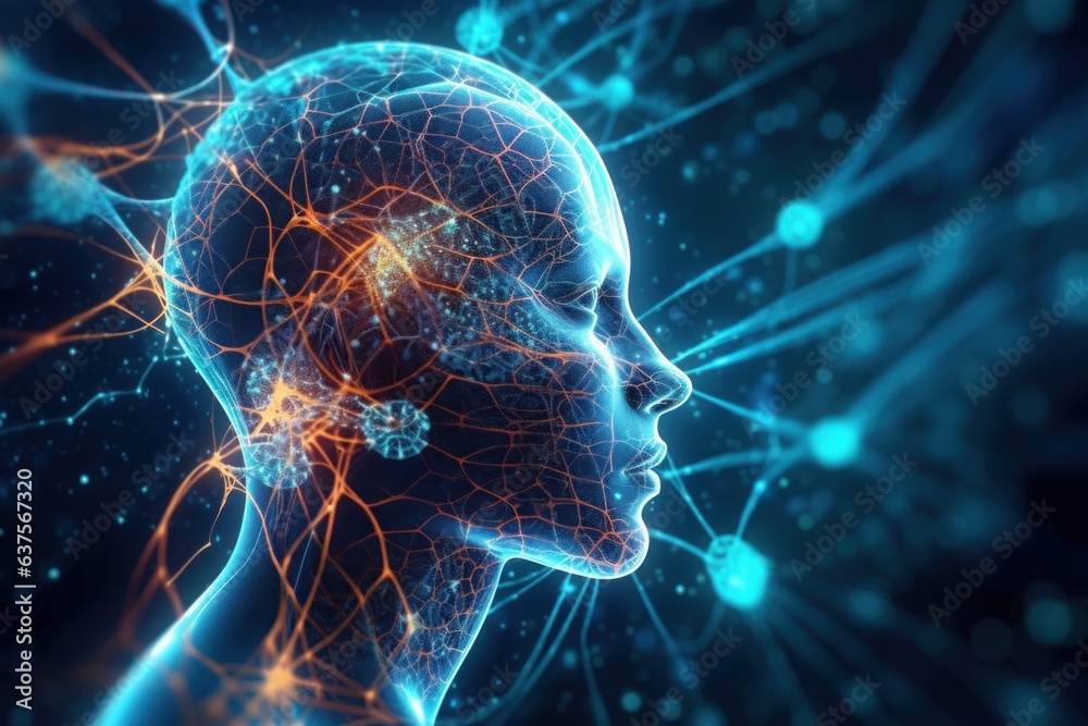 3d model visualization of the human.ai. processes. medical and science innovations. generated by ai 3d model visualization of the human.ai. processes. medical and science innovations. generated by ai