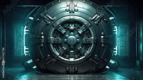 A secure vault symbolizing the safety measures in place for online banking, ensuring protection against cyber threats