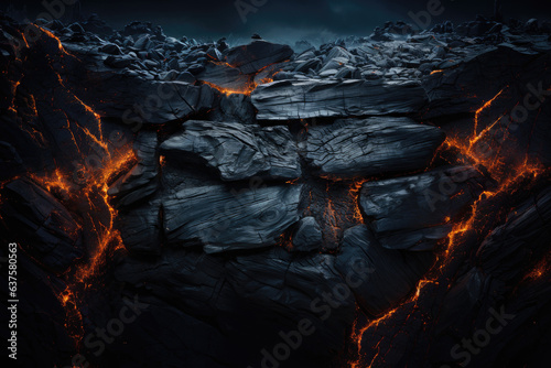 Burnt wood texture with fire