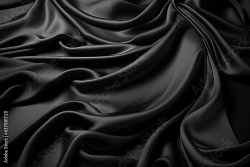 Smooth elegant black satin background. 