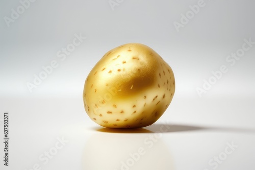 Solo potato on a clean white surface Generative AI