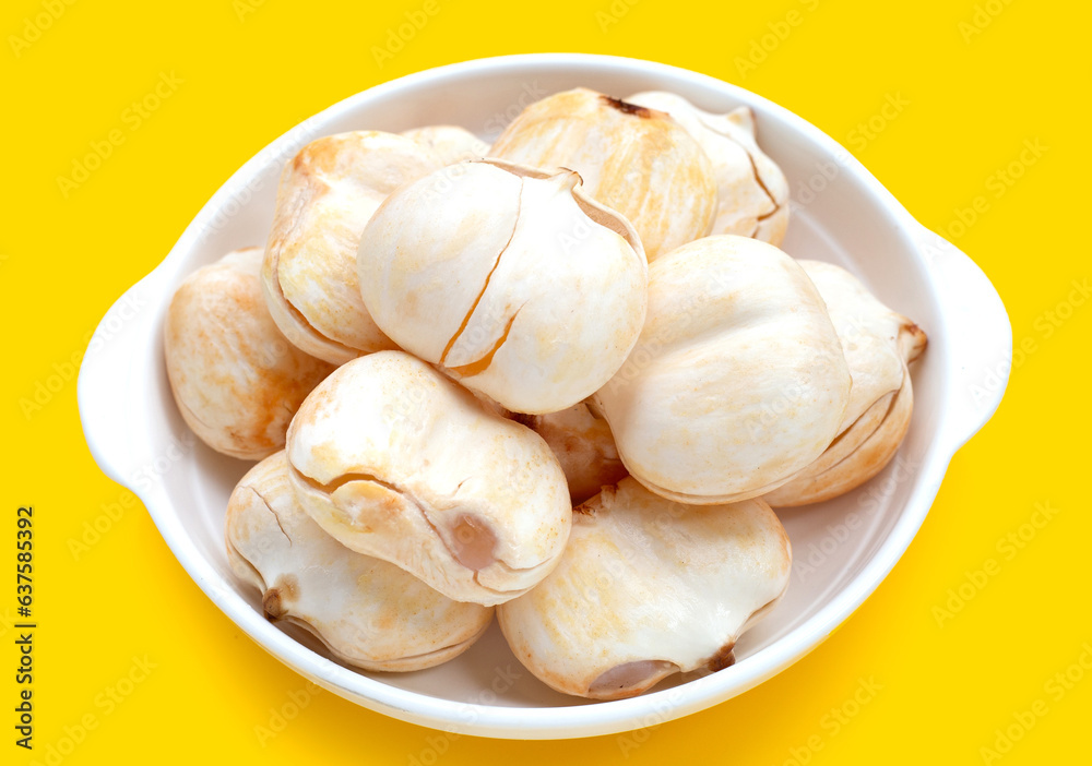 Toddy palm on yellow background. Toddy palm on yellow background.