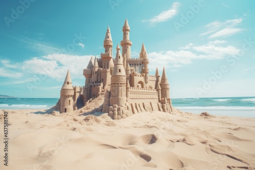 Sand castle on the beach © olegganko