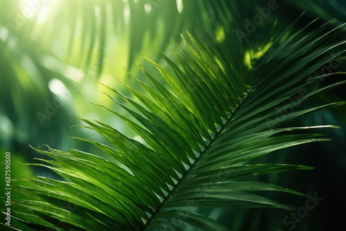 close-up of lush green tropical vegetation jungle