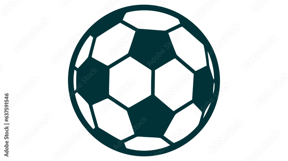 Obraz premium Vector Soccer ball on white background. European football logo. Football ball design. Vector illustration