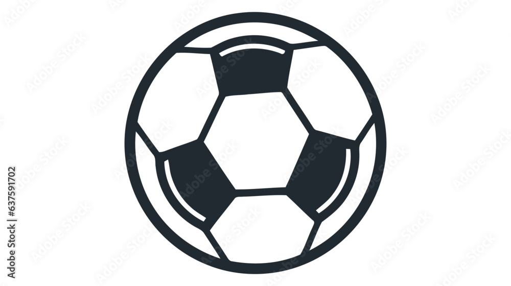 Fototapeta premium Vector Soccer ball on white background. European football logo. Football ball design. Vector illustration