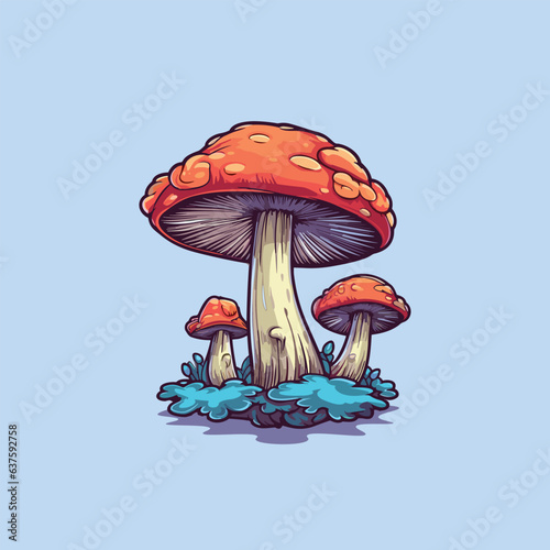 lactarius deliciosus kawaii cartoon illustration photo