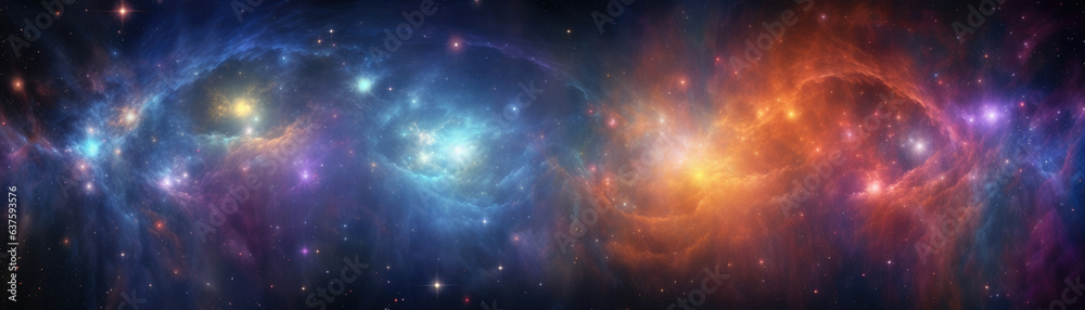 A dazzling display of celestial showers spread out in a blazing array of bright colors creating a brilliant pattern of overlapping rays that engulfs nearby galaxies. A dazzling display of celestial showers spread out in a blazing array of bright colors creating a brilliant pattern of overlapping rays that engulfs nearby galaxies.